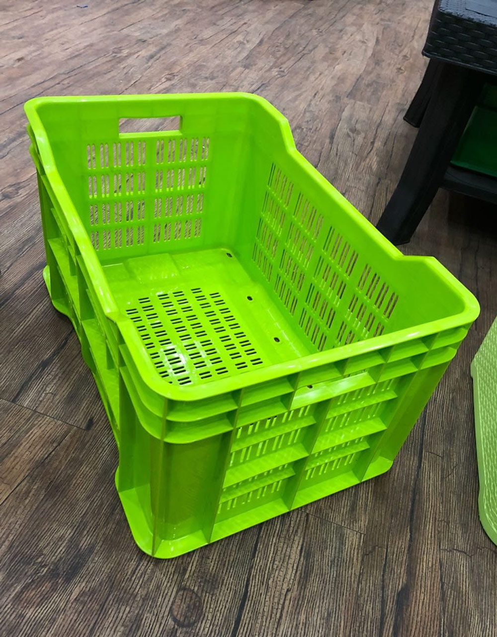 Green fresh Vegetables Crates